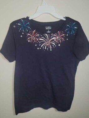 Croft & Barrow Medium Fireworks shirt